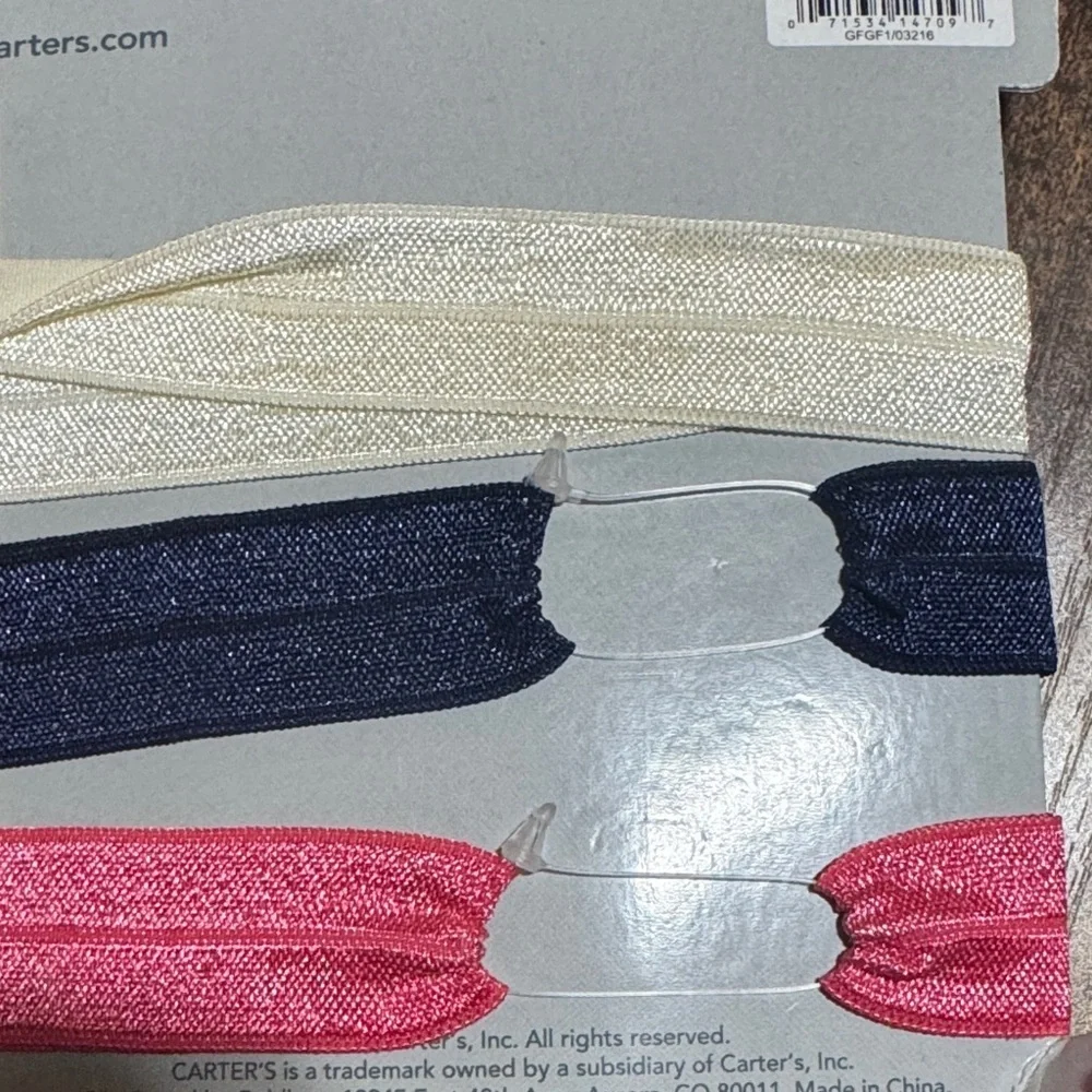 Carter's Headwrap Trio in Cream, Navy, and Pink